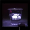 Украшение вечеринки Aoto Colors Mini Romantic Luminous Artificial Ice Cube Flash Led Light Wedding Hust Drop Home Garden Fes DH6TM