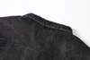 メンズコートレディース秋の冬の手紙プリントクラシックカウボーイトップウェアラグジュアリーマンジャケットAmiryes Denim 3xl Black