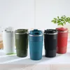 Vattenflaskor 380 ml 510 ml rostfritt stål kaffekopp Termisk mugg Garrafa Termica Cafe Copo Termico Caneca Non-Slip Travel Car Isolated Isoled