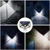 Outdoor 1/2/4/8/10PCS 100 LED Solar Lamps Power Wall Light Motion Sensor Waterproof Outdoor Garden Lamp