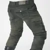 Pantalon de moto pour hommes uglyBROS Motorpool jeans d'équitation élégants racing Pantalon de protection de locomotive Black Stain over Olive g329J