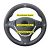 GKMHiR Coprivolante nero in vera pelle Coprivolante cucito a mano per auto per E36 E39 E46 Accessori interni1269U