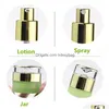 Förpackningsflaskor Frosted Green Glass Bottle Cosmetic Face Cream Packaging With Plastic Cap tom spray Lotion Pump 20 ml 30 ml 40 ml 6 Otlwi