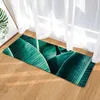 Tapis long tapis de sol tapis de porte transfert de chaleur feuille verte cuisine salle de bain absorbant l'eau tapis antidérapant tapis R230728