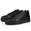 2023 Red Bottoms Scarpe firmate Uomo Donna Mocassini Rivetti Borchie basse Nero Sude Bianco Con fori Sneakers Scarpe da ginnastica con scatola Taglia 35-47