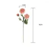 Decorative Flowers 3Pc Artificial Large Peony Long Branch Big Head Rose Luxury Bedroom Decor Party Flower Wall Wedding Road Lead