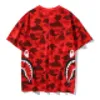 A Bathing Ape Shirt Summer Youth Camouflage Side Shark Beak T-shirt imprimé pour hommes Casual Col rond Manches courtes Bathing Ape T-shirts