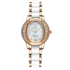 Orologi da donna Orologi di alta qualità di lusso Casual Diamond Full Waterproof Orologio al quarzo da 30 mm con batteria al quarzo