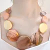 Collane con ciondolo con perline di legno per le donne 2023 catena di corda colorata regali di gioielli da viaggio estivi per ragazze vintage