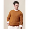 Женские свитера HAZZYS, осенне-зимний мужской свитер с круглым вырезом, модный трикотаж со свободной нитью, шерстяной пуловер, теплый 230728