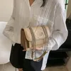 حزم اليوم 2023 الصيف New Lingge Chain Women Women Hands Fashion Propositile One One Crossbody Handheld Square Square Bag Bag Bage