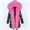 Pelliccia da donna in pelliccia sintetica Maomaokong Giacca da donna invernale 2023 Giacca da donna in vera pelliccia naturale con collo in pelliccia Parka lungo Abbigliamento interno in pelliccia HKD230727