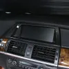 Car Styling Center Console Cornice di navigazione Decorazione Copertura Trim Per BMW X5 E70 X6 E71 2008-2014 Accessori interni auto231Y