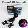 Motorcycle Lighting High Quality Motorcycle Angel Wing 12V Led Lamps For Universal Modified Moto Tail Lights Laser Welcome Brake Taillights Blubs x0728