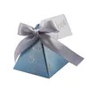 20 50 100 stks Blauwe Driehoek Bonbondoos Voor Bruiloft Gunsten Geschenken Papier Baby Shower Decoratie Gift Wrap260k