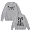 Herrtröjor Mayhem Deathcrush Euronymous Dead Varg Graphic Sportswear Men Women Fashion Sweatshirt Hip Hop Plus Size Pullover