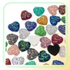 200pcs 12 mm Glitter Ab Color Heart Dinghin Cinestone Cabochon Płaska kryształ Kryształ Kamień Non Fix do dekoracji DIY ZZ502224437