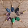 Charms Natural Gems Stone Drop Pendant Necklace For Women Tiny Chip Beads Chains Choker Fashion Friendship Jewelry Dropship 230727