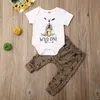 Clothing Sets Citgeett Summer born Baby Boy Girl Clothes Cartoon Print Short Sleeve Romper Tops Long Pants Outfits Cotton Set 230728