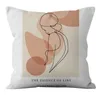 Coussin Oreiller Décoratif 45x45cm Throw Case Géométrie Taie D'oreiller Abstrait Femmes Visage Ligne Housses De Coussin pour La Maison Canapé Chaise Taie D'oreiller Décorative 230727