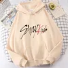 Mens Hoodies Sweatshirts Korean Star Stray Kids Unisex Fashion Long Sleeve Printed Front Pocket Inside Fleece Pullover tröja 230727