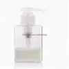 Förpackningsflaskor 100 ml Square Petg Bottle Refillable Plastic Container för kosmetisk makeup Lotion Shampo Soap Home Badrum förvaring Ja Otki3