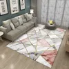 Mattor Nordic Gradient Grey Geometric Marble Carpet Cover Living Room Fashion Luxury Room Golvmatta Täckning för sovrummet Bedside Rug Cover R230726