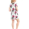 Casual Dresses Natural Scenery Floral T-shirt rak kjol Kvinnor A-teckensnitt Summer Fashion 3D Digital Printing Ladies Dress