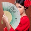 Produkty w stylu chińskim ręcznie robione pandę fan fan chiński styl bambusowy ręczny składany fan uroczy eleganccy fani do dekoracji ściany przyjęcia weselnego