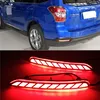 1 paar LED Reflektor Hinten Nebel Lampe Für Subaru Forester 2008 - 2019 Auto Stoßstange Hinten Bremslicht Dynamische Drehen signal Light224k