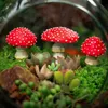 Decorative Objects Figurines Mini Mushroom Glow In The Dark Resin Crafts Fairy Garden Miniatures Ornament Terrarium Decor DIY Dollhouse 230727