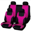 8 pièces universel classique housse de siège de voiture protecteur de siège voiture style housses de siège ensemble Fluorescent Pink299a