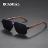 Sunglasses RCAMIAL Sunglasses Polarization Lens UV400 Handmade Natural Bamboo Wood Frame Retro Men's Sunglasses 61624 230728