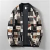 Männer Jacken Nische Design Senior Sinn Für Unregelmäßige Geometrie Ölgemälde Camouflage Hoodie Mantel Männliche Herbst Draußen Tragen Strickjacke Jacke