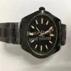 Świetliste zegarki dla mężczyzn zegarek Zielone Zielone Kryształ Kryształowy BP Automatyczne 2813 Ruch Air Sapphire King Black DLC Coating Pvd B258J