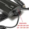 Ładowarki regulowane 120W 220V 110V do 12V 15V 16 V 18V 19 V 20V 22V 24 V ładowarki samochodowe Uniwersa AC DC Adapter zasilający zasilanie USB notebook x0729