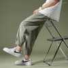 Men's Pants Quick-Drying Running Ankle Length Thin Ice Silk Trousers Casual Jogger Sweatpants Pantalones Hombre Bottoms