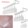 US STOCK 27 35 55cm Wine Glass Hanger Rack Stemware Home Bar Pub Holder Stainless Steel315s