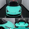 3 Layers Gloss Tiffany Blue Vinyl Film Glossy Car Wrap Foil With Air Release DIY Car Sticker Wrapping Size 1 52x20 meters Roll284m