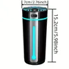 1pc nouvel humidificateur d'aromathérapie portable USB pour voiture avec veilleuse colorée - parfait pour la maison, la chambre et une utilisation dans plusieurs pièces !