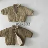Ceketler 9569E Çocuklar Coat Kış Kış Sıcak Kıyafetleri Dış Giyim Boy's Pamuk Yastıklı Ceket Ceketler Bebek Kız Kış Palto Çocuk Ordusu Yeşil Ceket J230728