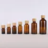 Storage Bottles 5ml 10ml 15ml 20ml 30ml 50ml 100ml Amber Glass Essential Oil Cosmetic Dropper With Eye And Bamboo Cap