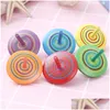 Spinning Top Wholesale Children Wood Leisure Hand Spinne Toys Wooden Fidget Spinner For Kids Classic Garten Gift Drop Delivery Gifts Dhyoj