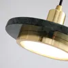 Hängslampor moderna LED -lampor järn marmor hanglamp för matsal sovrum bar dekoration loft lampa nordiska hem kök fixturer