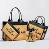 Straw Weave Raffias Mannen Shop de Tote Bag Designer Dames Clutch Bag Echt leer Luxe Cross Body Handtas Shopper Bagage Snapshot Avondschoudertas