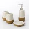 Fabrik Amazon Lieferant Etsy Handgefertigte Badezimmeraccessoires Glaskeramik Handwaschseifenschale Spender Shampoo Lotion Pumpe J269G