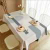 Tala de mesa Toca de mesa retangular simples nórdica para mesa de jantar Tabela de mesa Tabela móveis de decoração caseira bancada R230819