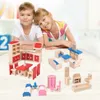 Verktyg Workshop Miniature Furniture Dolls House Wood Dollhouse Furniture Sets Peting Toys Education Play House Toys Children Girls Gifts 230727