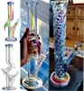 Verre à eau bong tuyau recycleur plate-forme pétrolière dab rigs 9 "de haut bleu solide verre capiteux solide 14mm joint bras diffus arbre perc livraison gratuite