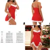 Gonna sexy Y Intimo Mutandine da donna I più venduti Pizzo Natale Donna Racy Spice Suit Tentazione Sleepwear Santa Plus Size S-4Xl Drop Dhmdz